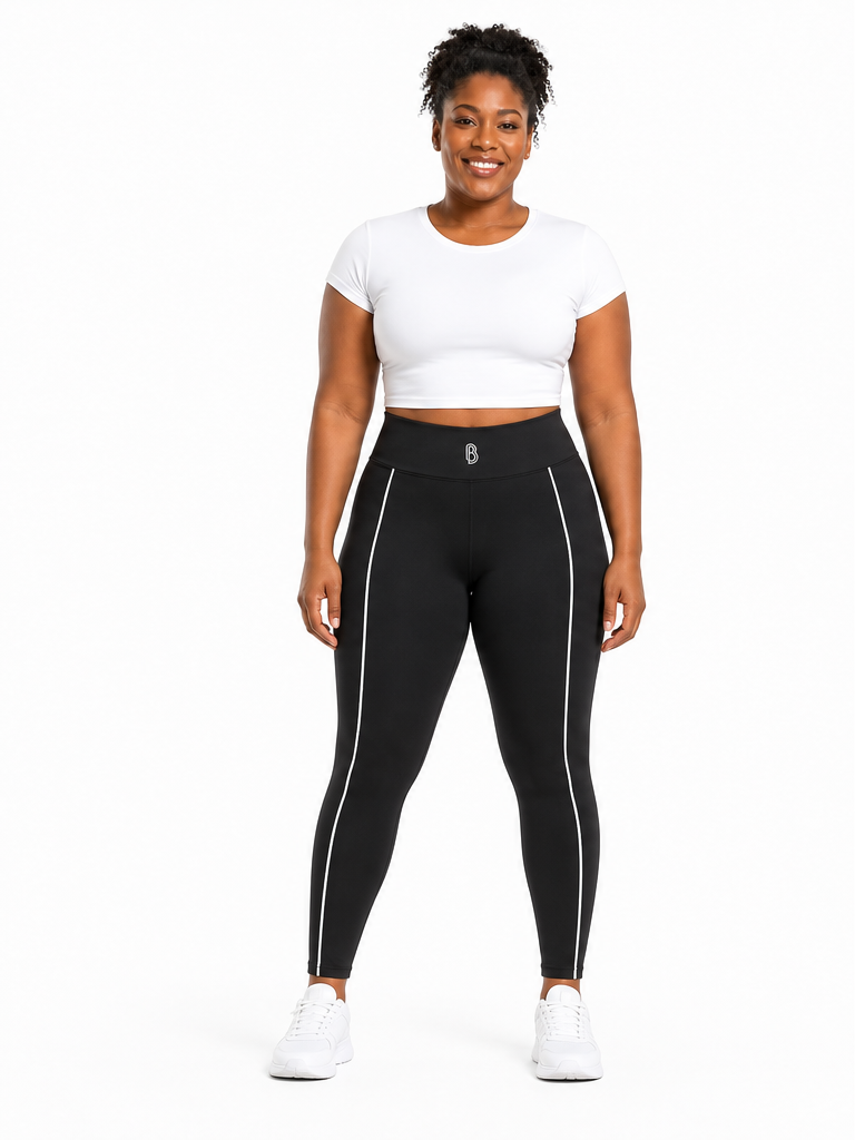 Women’s High-Waist Tapered Leggings front model view