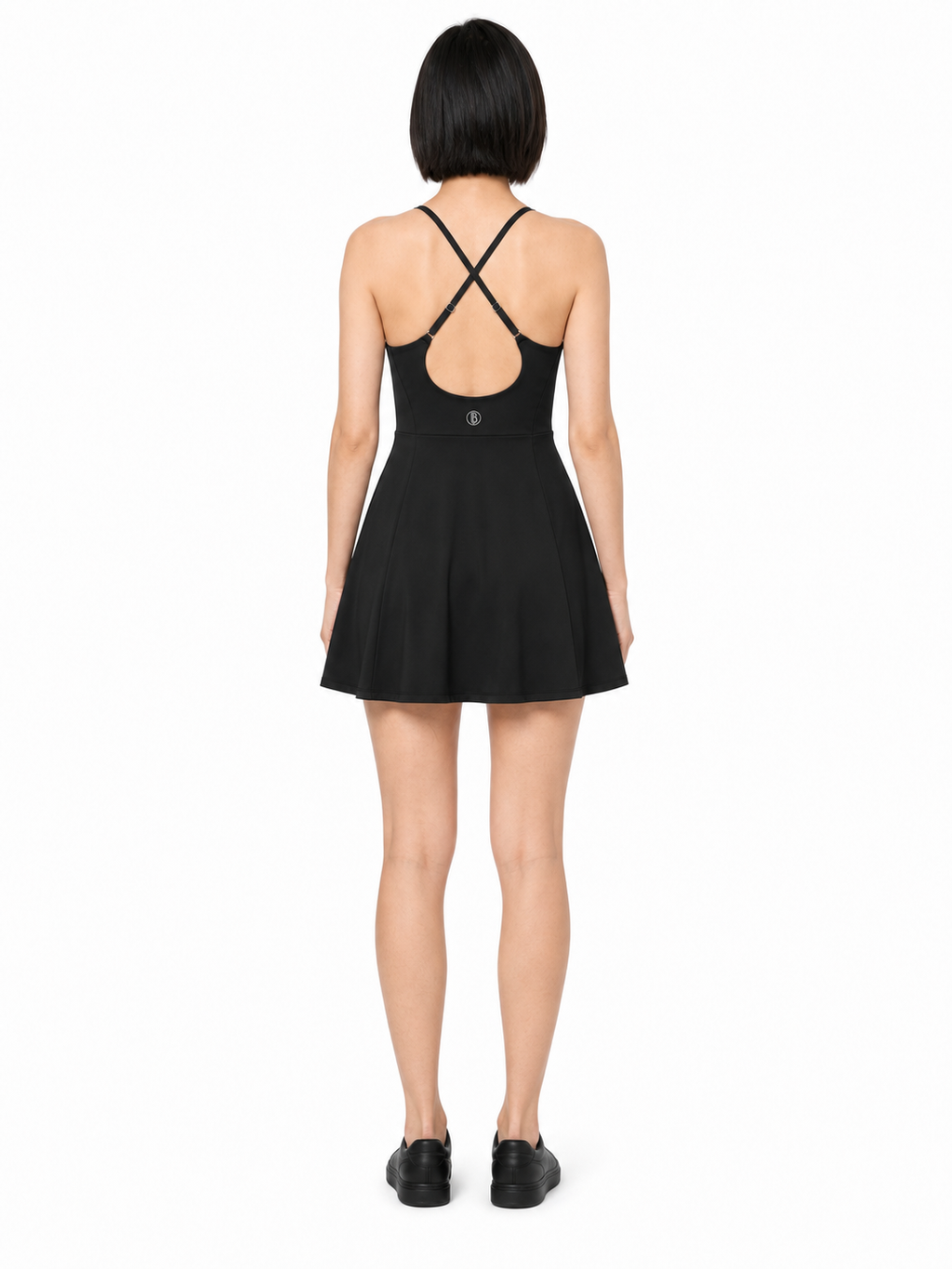 Women’s Paneled A-Line Dress back model view