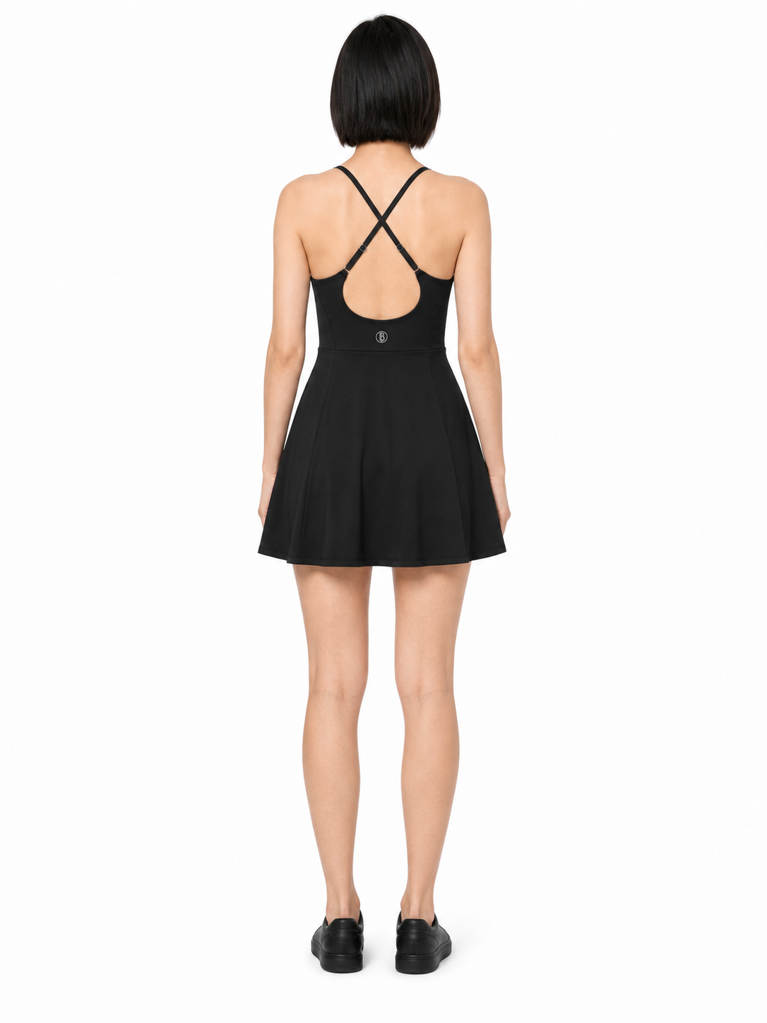 Women’s Paneled A-Line Dress back model view
