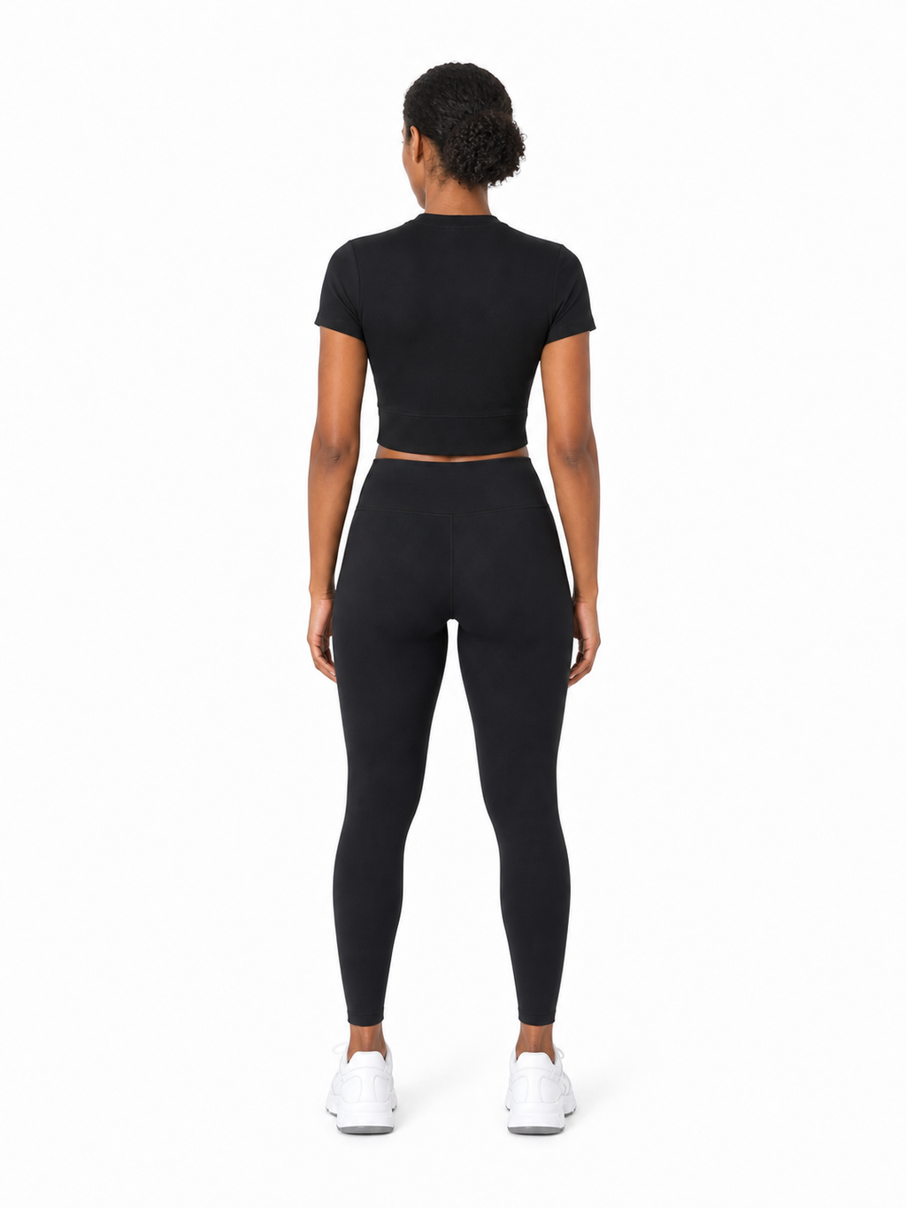 Women’s Paneling Full Zip T-Shirt back model view