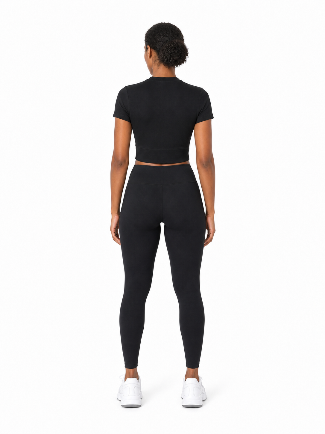 Women’s Paneling Full Zip T-Shirt back model view
